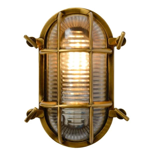 Lucide DUDLEY - Wall light Indoor/Outdoor - 1xE27 - IP65 - Matt Gold / Brass - detail 1